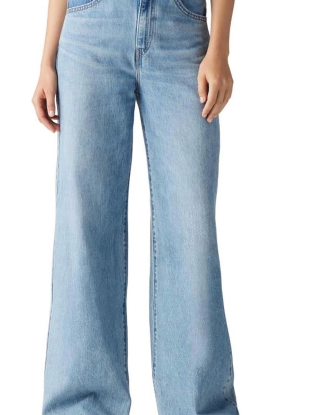 Levi's Light Blue High-Rise Wide-Leg Jeans